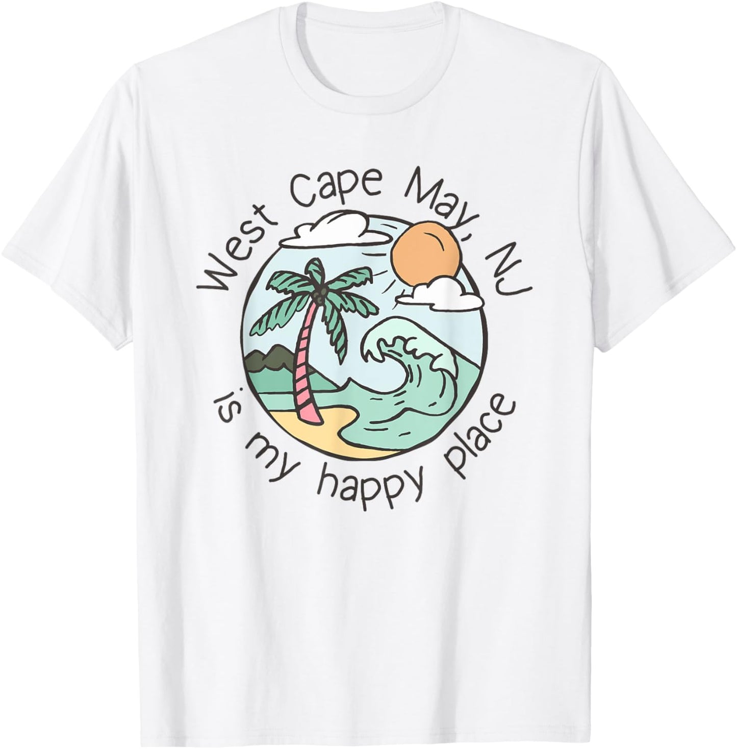 Cute Beach Motiv My Happy Place - West Cape May T-Shirt for Men Women Kids