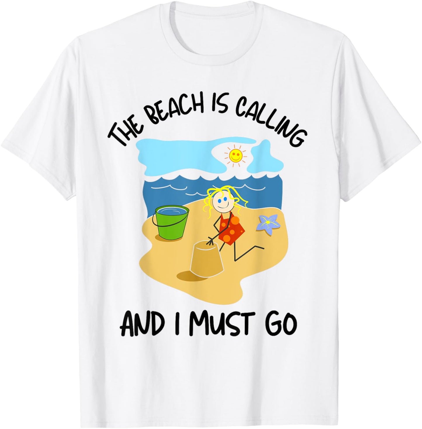 Beach Is Calling and I Must Go Cute Beach Scene for Girls