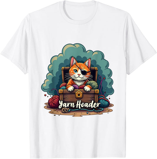 Cat in Yarn Chest Cartoon Design