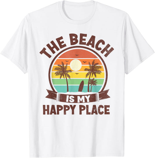 The beach is my happy place beach trip Retro Summer Vacation
