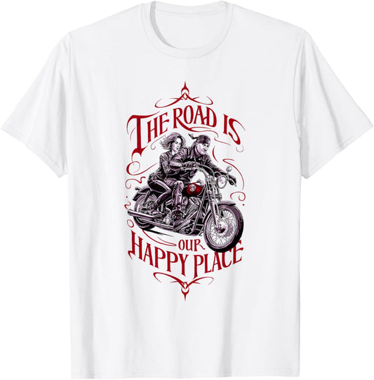 For Bikers | THE ROAD IS OUR HAPPY PLACE | Biker Wife