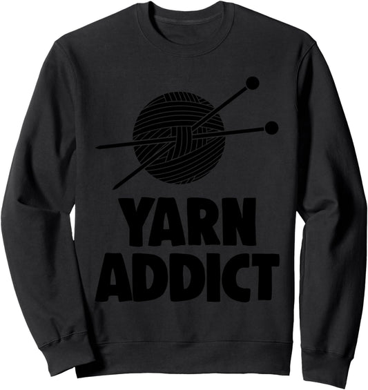 Yarn Addict Tee Shirts Women Funny Crochet Lovers Gift Sweatshirt