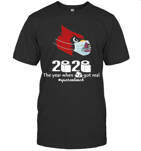 Arizona Cardinals Mask 2020 The Year When Shit Got Real Quarantined T Shirt