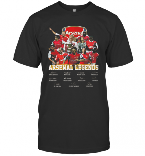 Arsenal Legends Football Players Signatures T Shirt