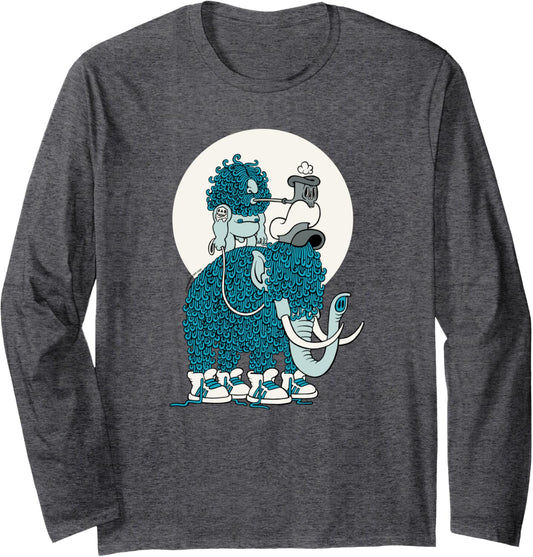 Threadless Michael Jakobsen Walking The Mammoth Graphic Long Sleeve