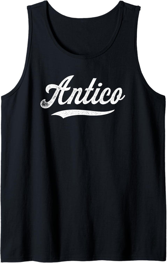 Distressed Script Michael Antico Prospect Baseball Fan Gear Tank Top