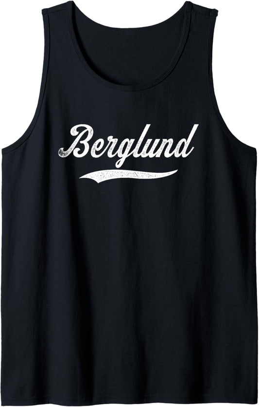 Distressed Script Michael Berglund Prospect Baseball Fan Tank Top
