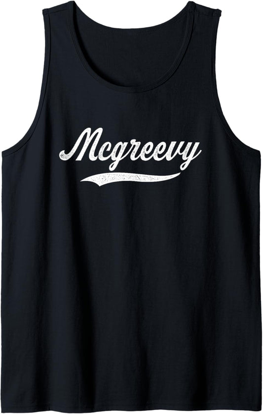 Distressed Script Michael McGreevy Prospect Baseball Fan Tank Top