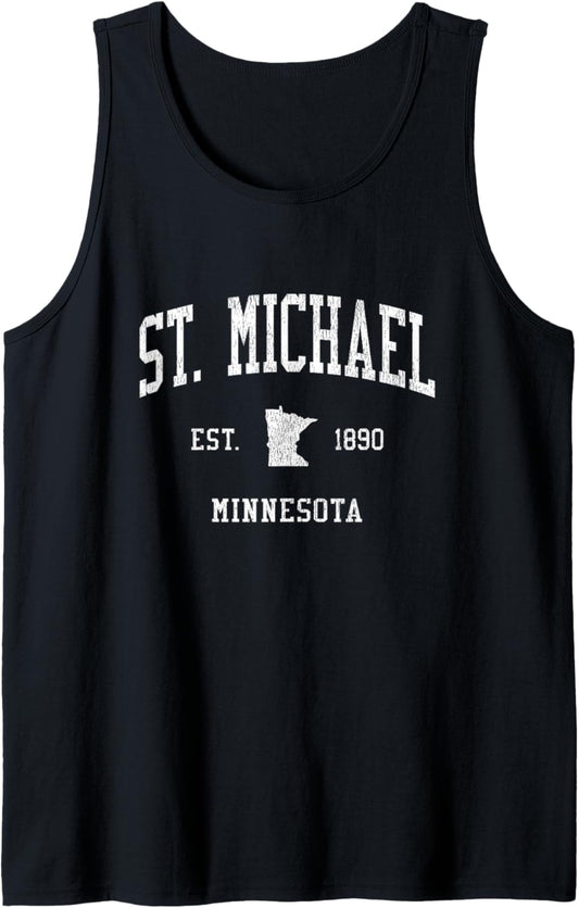 St. Michael MN Vintage Athletic Sports JS01 Tank Top