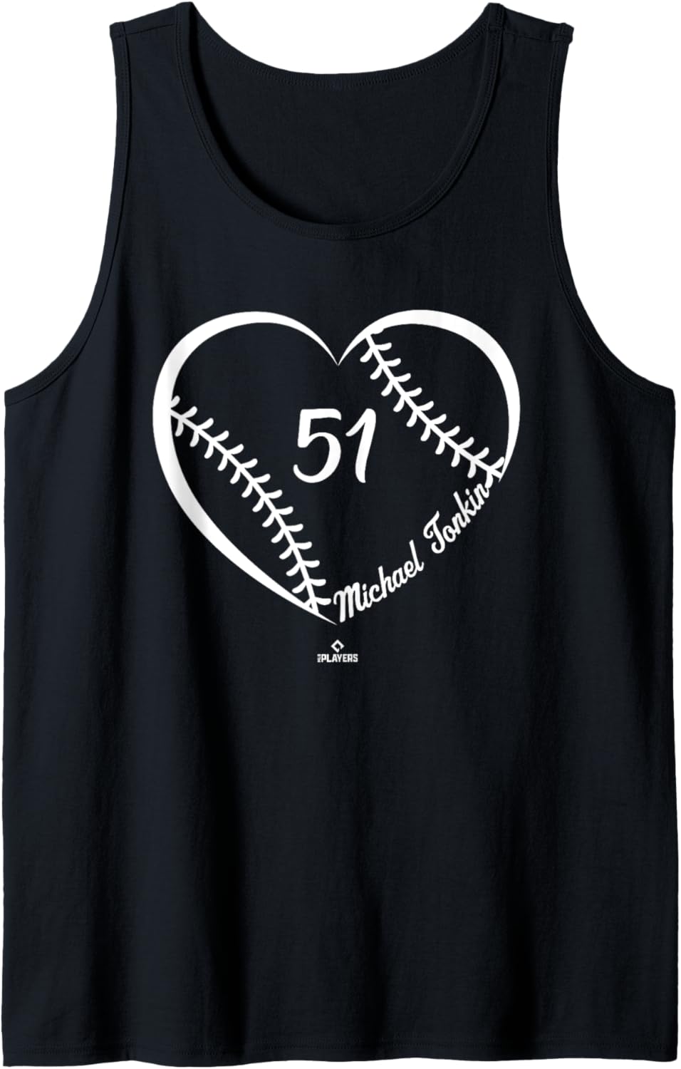 Baseball Heart Number Michael Tonkin MLBPA Tank Top
