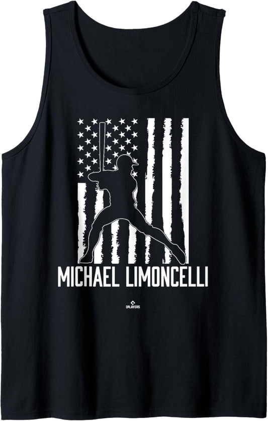 Distressed Flag Swing Michael Limoncelli Prospect Baseball Tank Top