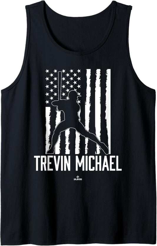 Distressed Flag Swing Trevin Michael Prospect Baseball Fan Tank Top