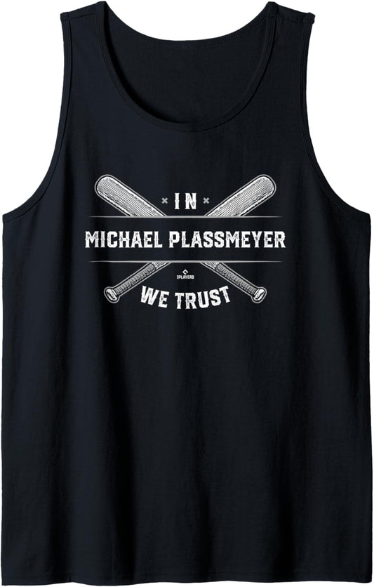 We Trust Michael Plassmeyer Prospect Baseball Fan Gear Tank Top