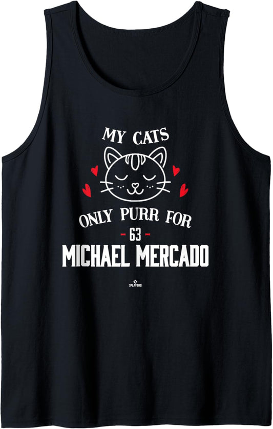 Cat Lovers for Michael Mercado Philadelphia Baseball MLBPA Tank Top