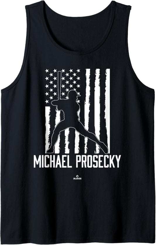 Distressed Flag Swing Michael Prosecky Prospect Baseball Fan Tank Top