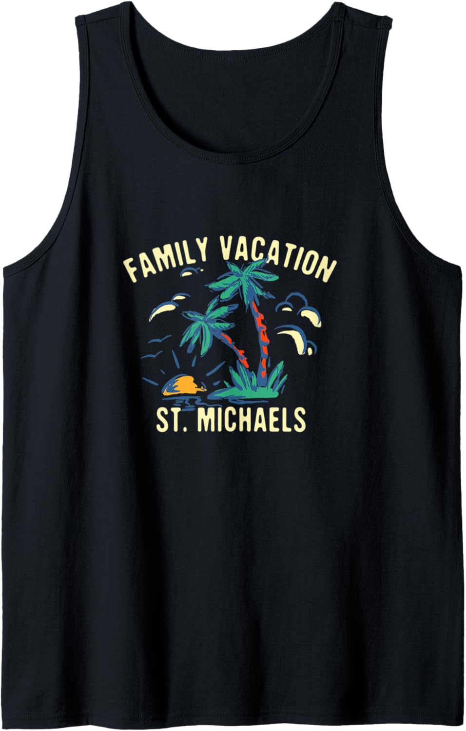 Family Vacation St Michaels Summer Maryland Tropical Tank Top