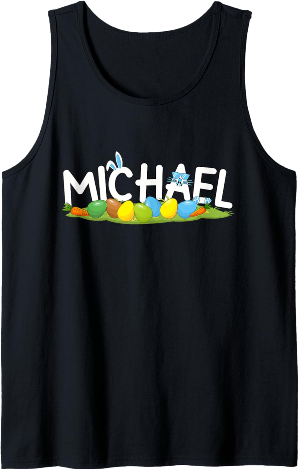 Cute Happy Easter Day Bunny Heart Boys Men Michael Tank Top