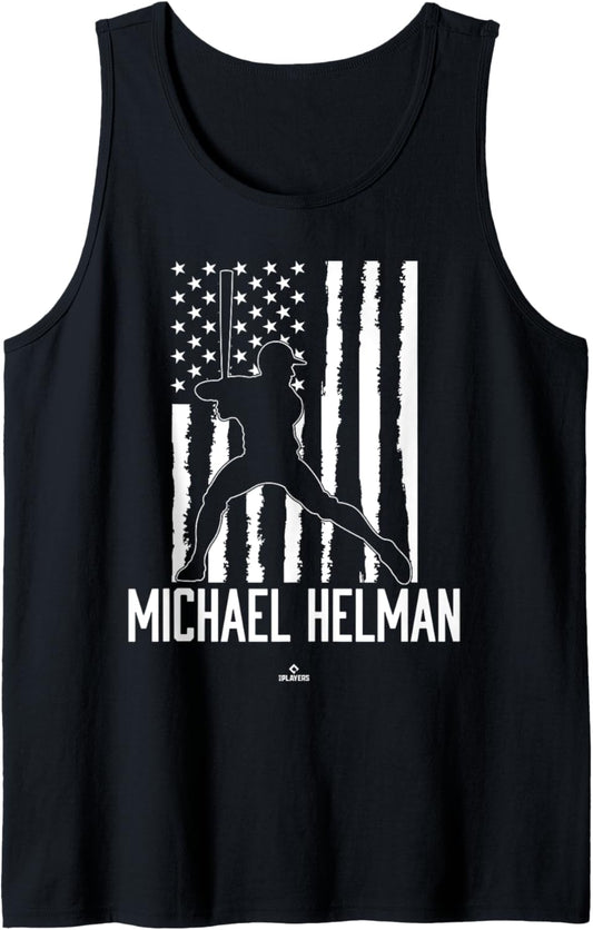 Distressed Flag Swing Michael Helman Prospect Baseball Fan Tank Top