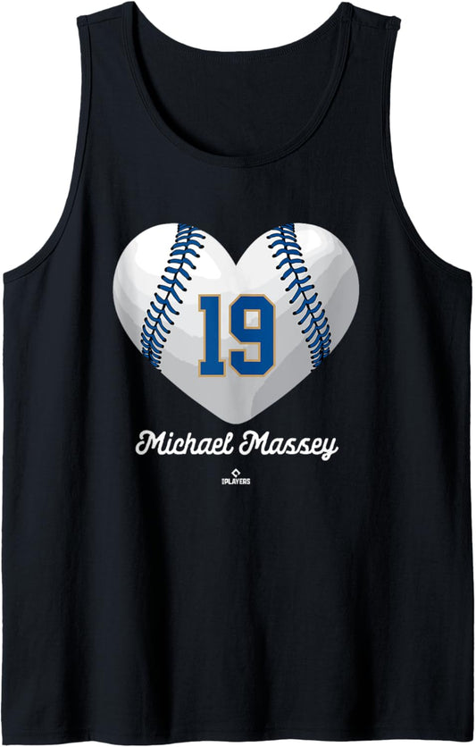 Baseball Heart Number Michael Massey Kansas City MLBPA Tank Top
