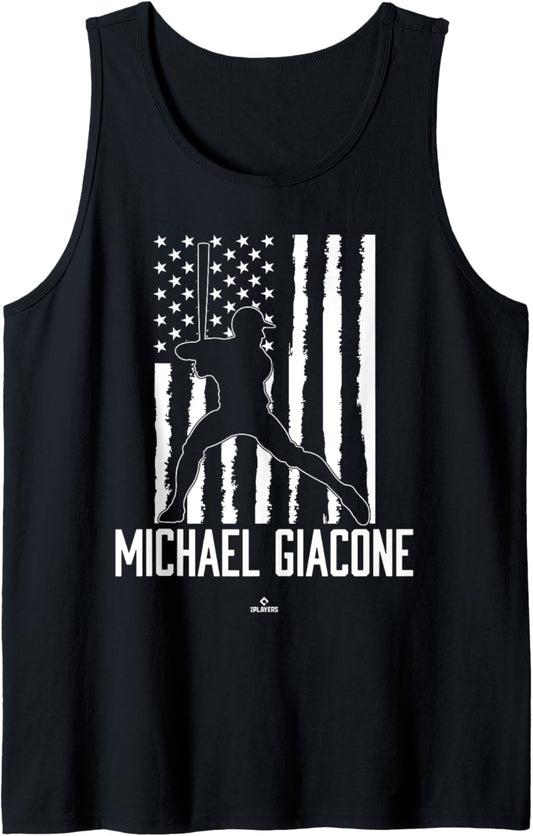 Distressed Flag Swing Michael Giacone Prospect Baseball Fan Tank Top