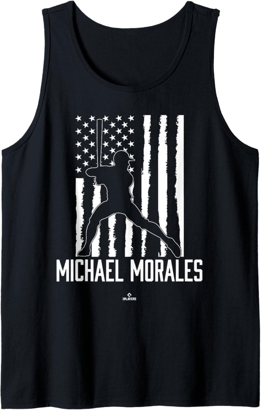 Distressed Flag Swing Michael Morales Prospect Baseball Fan Tank Top