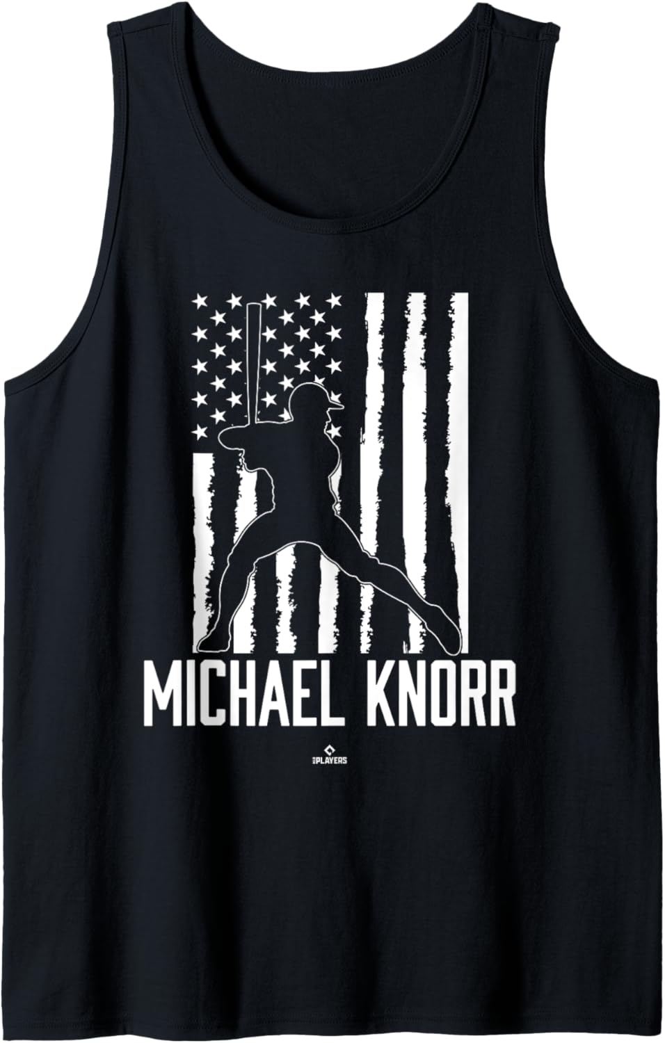 Distressed Flag Swing Michael Knorr Prospect Baseball Fan Tank Top