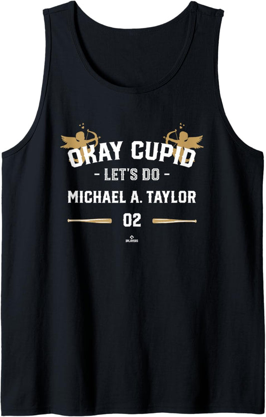 Cupid Let's Do Michael A Taylor Funny Valentine Baseball Tank Top