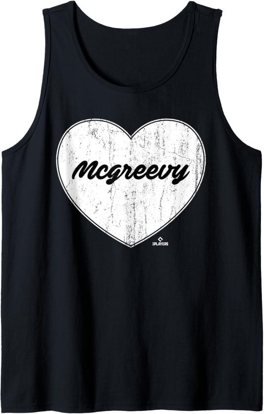Distressed Heart Michael McGreevy Prospect Baseball Fan Gear Tank Top