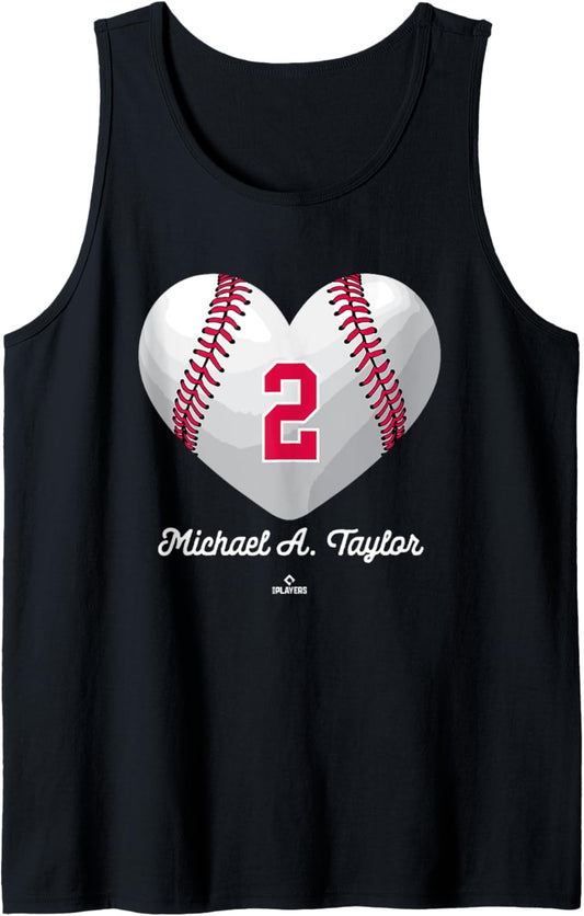 Baseball Heart Number Michael A Taylor Minnesota MLBPA Tank Top