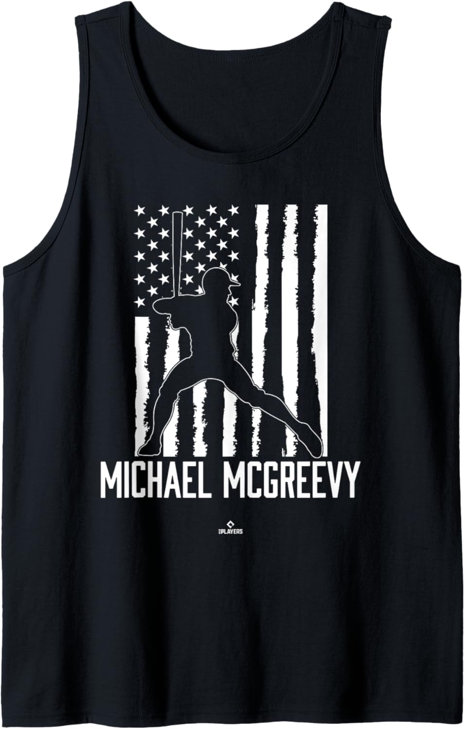 Distressed Flag Swing Michael McGreevy Prospect Baseball Fan Tank Top