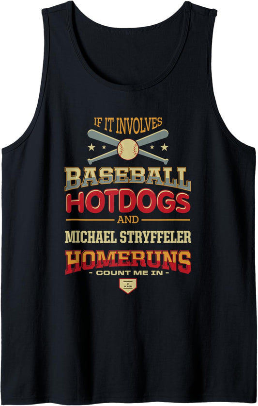 Baseball, Hotdogs and Michael Stryffeler Prospect Baseball Tank Top