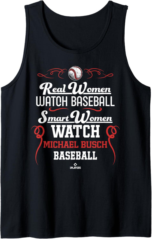Smart Women Watch Michael Busch Chicago Baseball MLBPA Tank Top