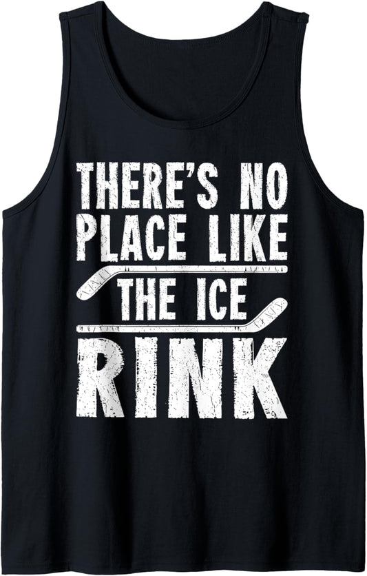 There Is No Place Like The ICE Rink Ice Hockey Player Boys Tank Top