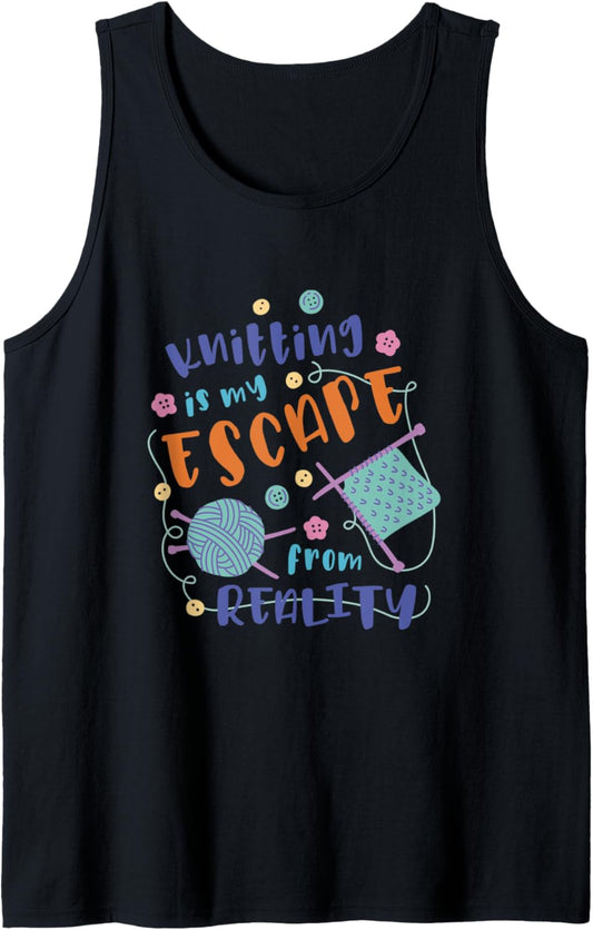Yarn and Needle Novelty Counting Tshirts and More Tank Top