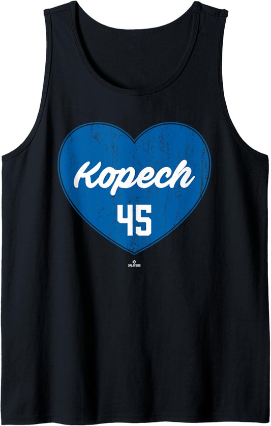 Distressed Heart Michael Kopech Los Angeles Baseball MLBPA Tank Top