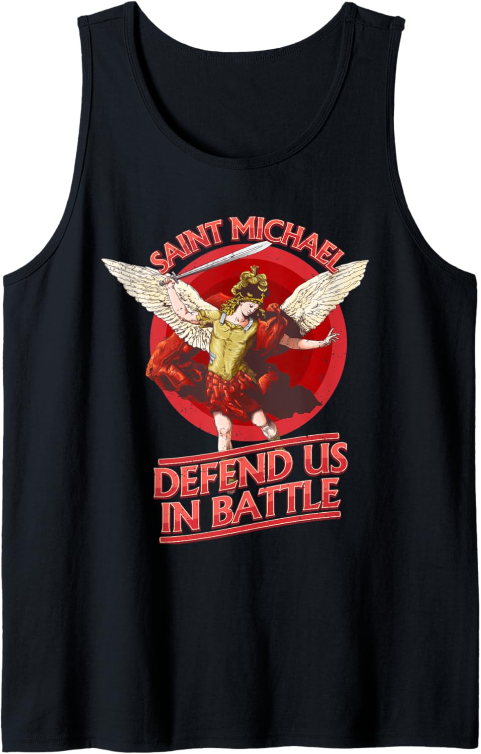 Catholic Defend Us in Battle Saint Michael Tank Top