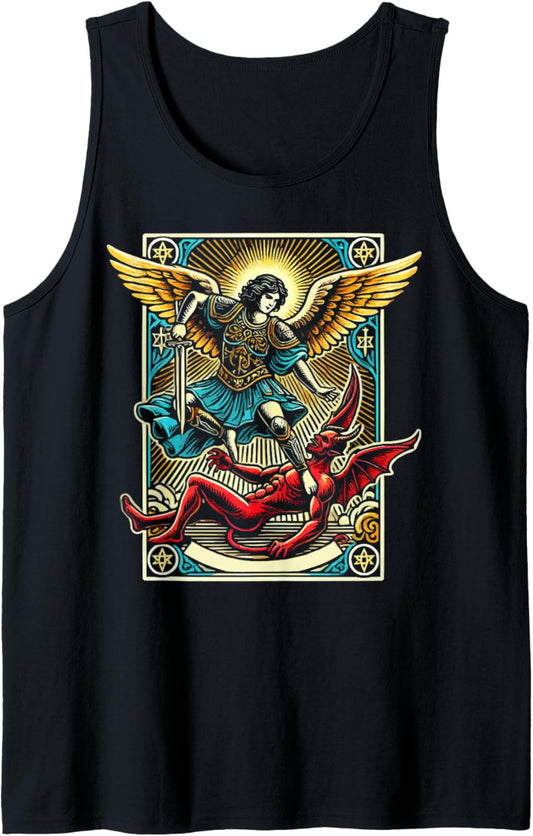 Saint Michael Archangel Prayer Catholic Tank Top