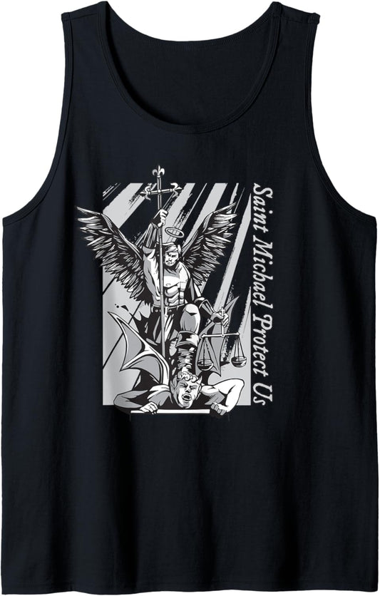 Archangel & Warrior St Michael I Saint Michael Protect Us Tank Top