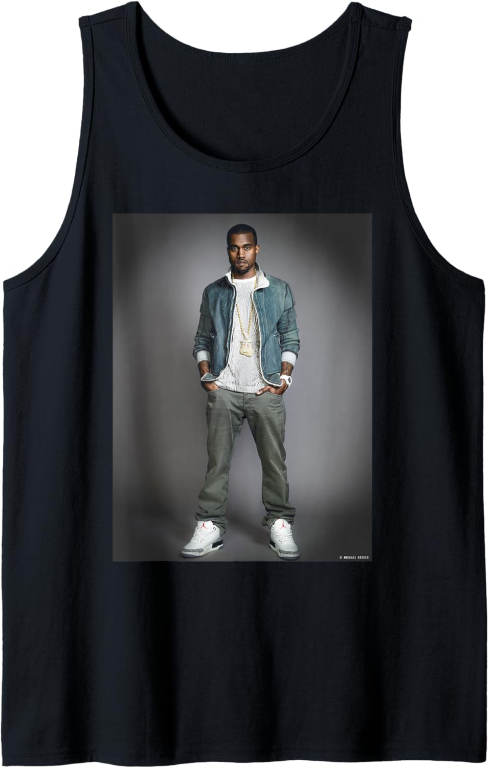Rap Artist Kanye West by Michael Grecco Tank Top