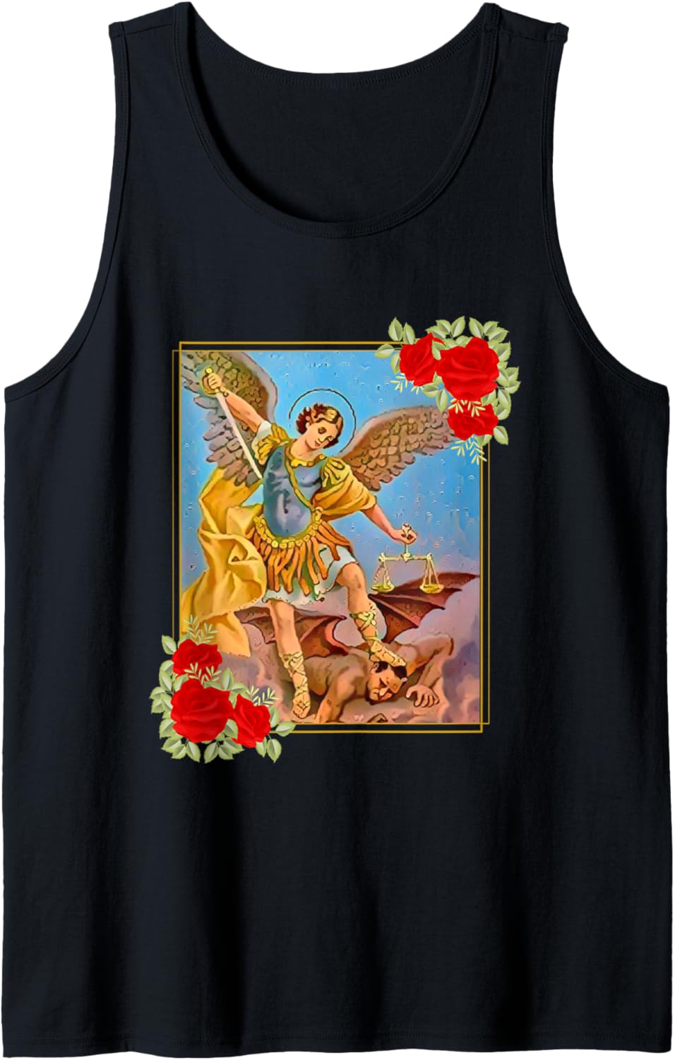 Archangel Michael \/ Miguel Arcangel \/ Saint Michael Tank Top