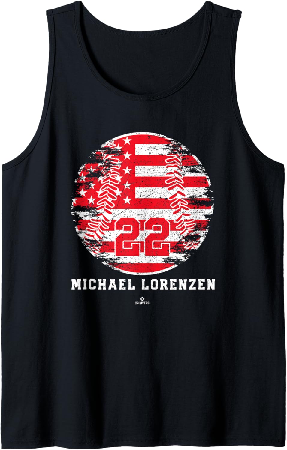 Vintage Baseball Flag Michael Lorenzen Philadelphia MLBPA Tank Top