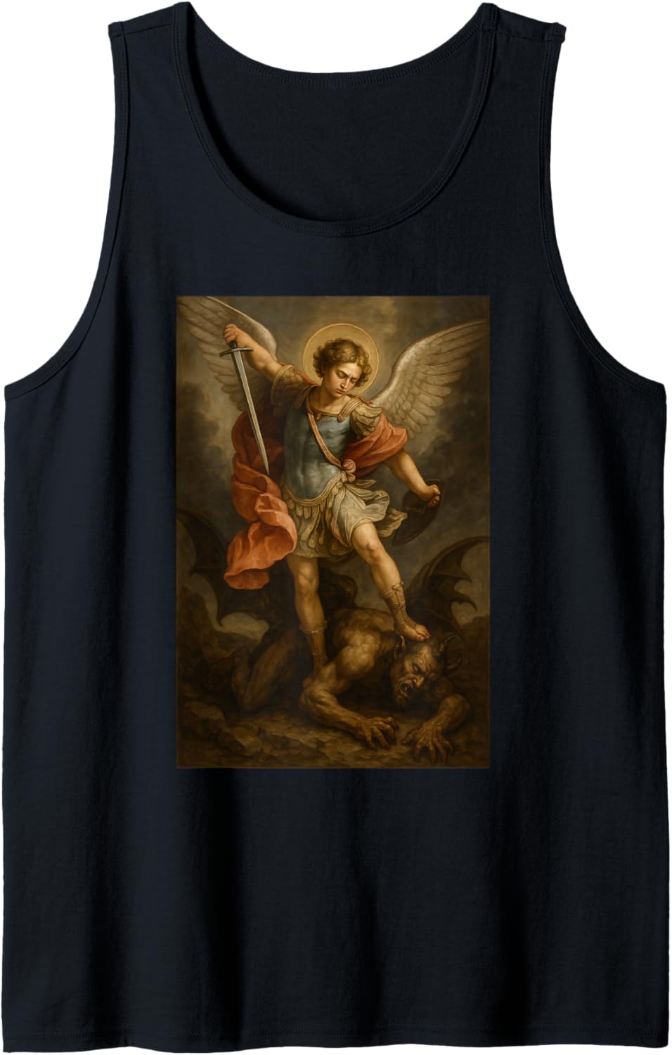 Archangel Michael Defeats Satan - St Michael Prayer Tank Top