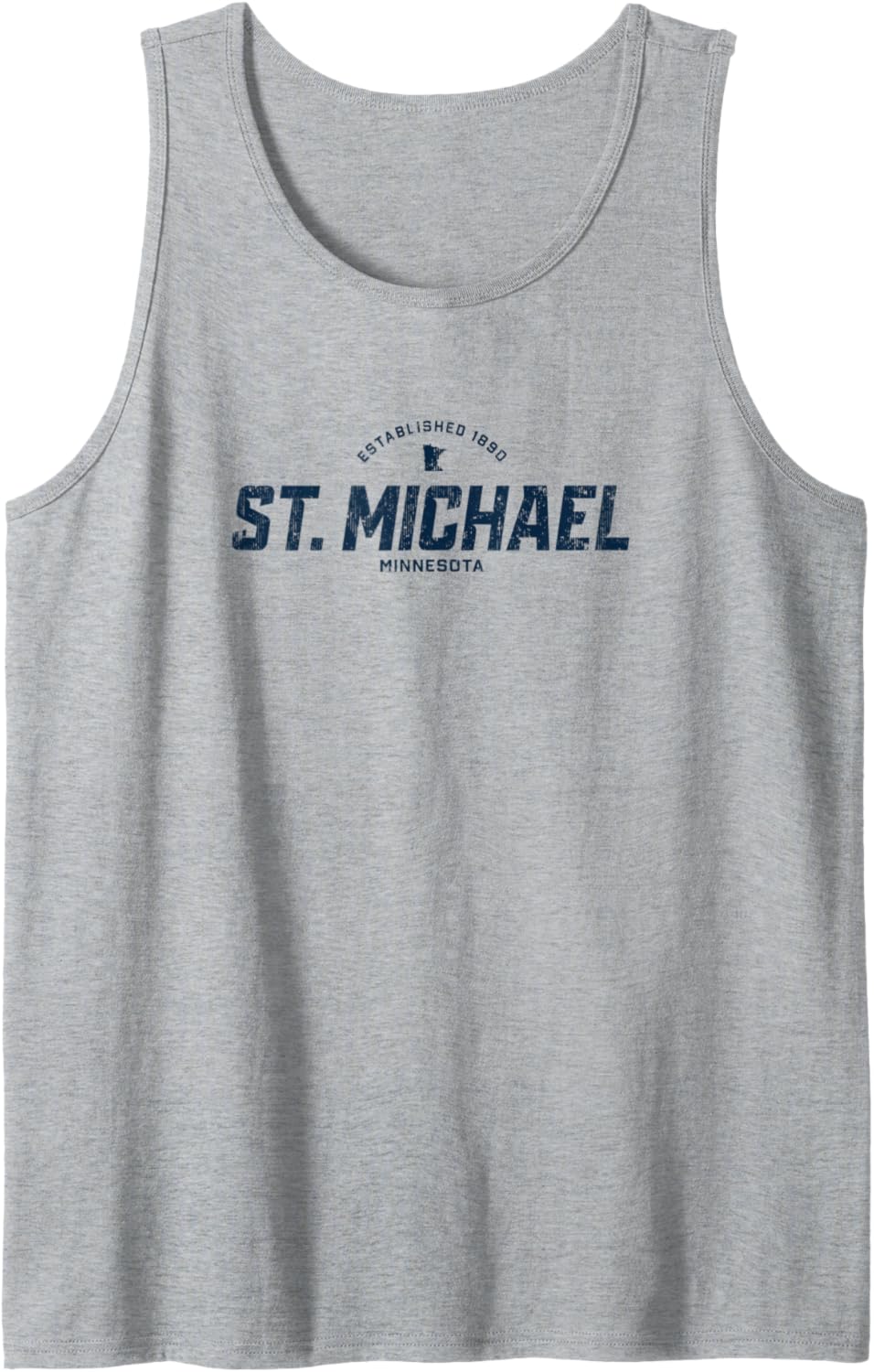 St. Michael Minnesota MN Vintage Athletic Navy Sports Logo Tank Top