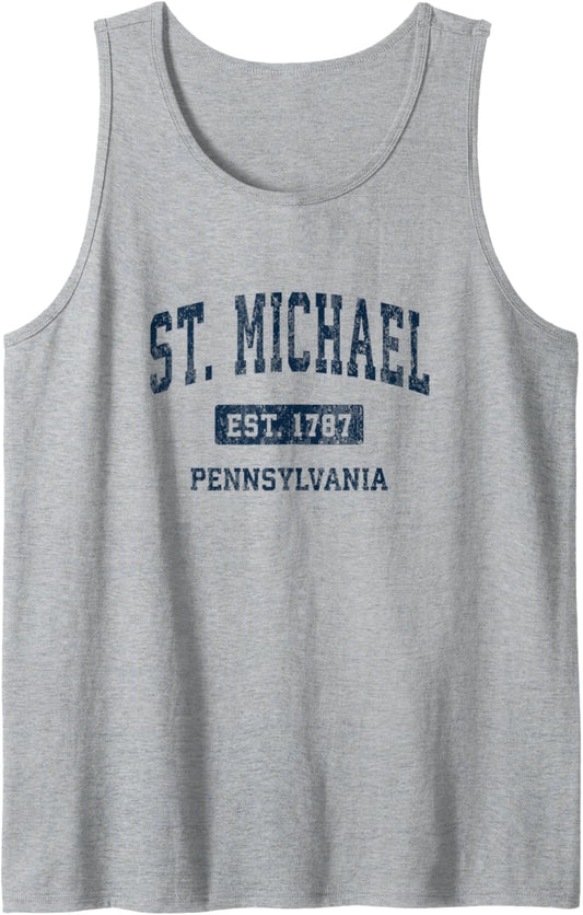 St. Michael Pennsylvania PA Vintage Athletic Sports Design Tank Top