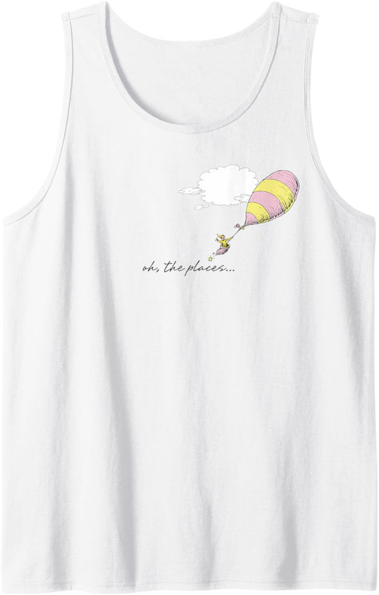 Dr. Seuss Oh the Places You'll Go "Oh, the Places.." Balloon Tank Top