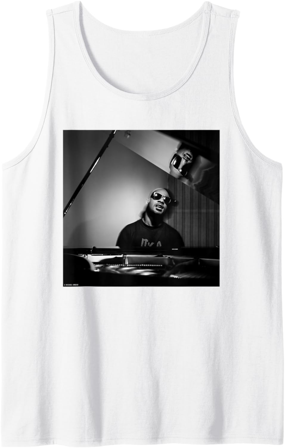 Stevie Wonder at The Piano by Michael Grecco Tank Top
