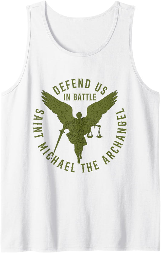 Defend us in battle Saint Michael the archangel Tank Top