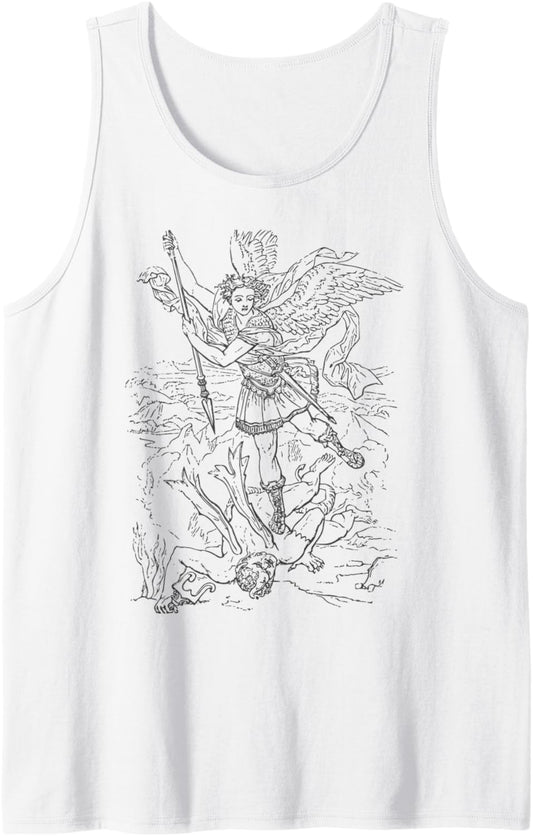 St Saint Michael the Archangel Catholic Angel Warrior Tank Top