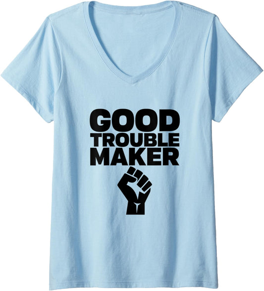 Womens Good Troublemaker V-Neck