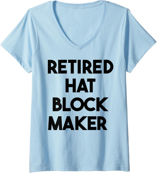 Womens Retired Hat Block Maker V-Neck